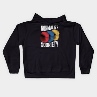 Addiction Recovery Gifts for Men Funny Normalize Sobriety Kids Hoodie